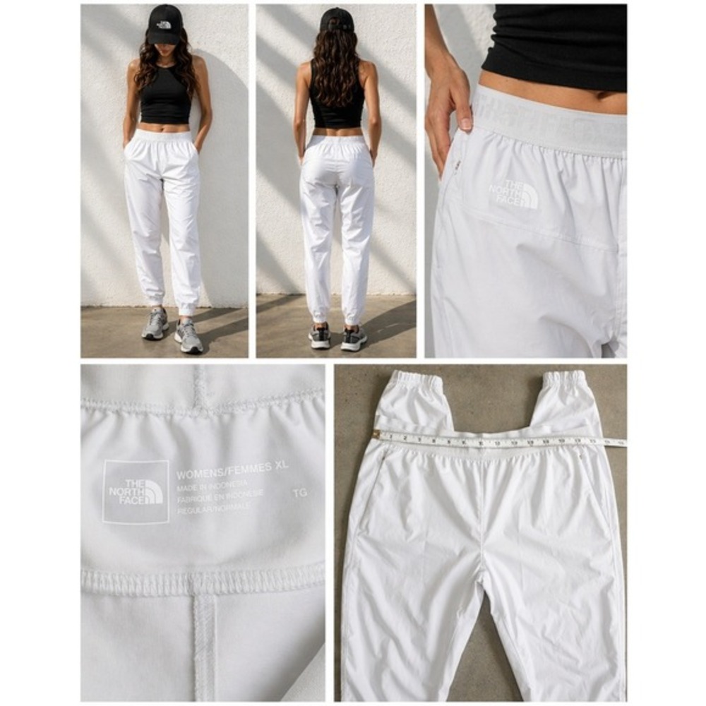 The North Face Pants‎ Womens XL White Jogger Lightweight Athleisure Gorpcore - Picture 2 of 8
